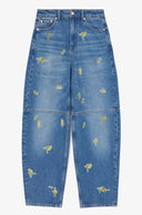 Jean barrel en denim imprimé Stary