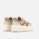 Sneakers Hogan H-Stripes Ivoire Beige Marron