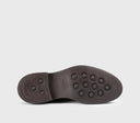 Chaussures double moine en cuir grainé , marron foncé Doucal's