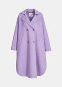Manteau lilas croisé en laine Essentiel