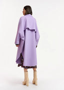 Manteau lilas croisé en laine Essentiel