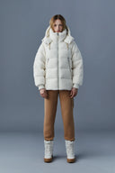 EDANA teddy down puffer jacket with removable hood Mackage