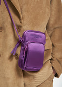 Mini-sac à bandoulière en satin violet Essentiel