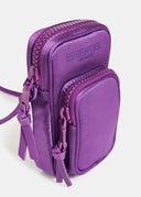 Mini-sac à bandoulière en satin violet Essentiel