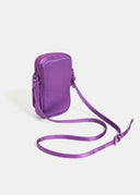 Mini-sac à bandoulière en satin violet Essentiel