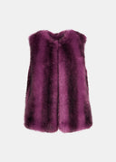 Veste en fausse fourrure violette Essentiel