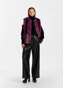 Veste en fausse fourrure violette Essentiel