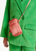 Blazer croisé en velours côtelé vert Essentiel