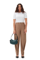 Pantalon Brown Drapey Melange Ganni