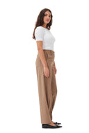 Pantalon Brown Drapey Melange Ganni