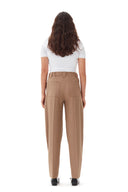 Pantalon Brown Drapey Melange Ganni