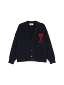 Cardigan AMI navy logo red