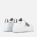 Sneakers Hogan H-Stripes Argente Blanc