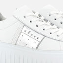 Sneakers Hogan H-Stripes Argente Blanc