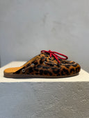 Mule Posa boat loafer mule animal leather leopard