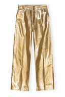 Jean Gold Foil Wide Ganni