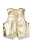 Gilet Gold Foil Denim Ganni