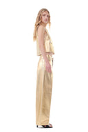 Gilet Gold Foil Denim Ganni