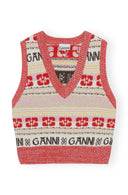 Logo Wool Mix Vest Ganni