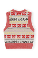 Logo Wool Mix Vest Ganni