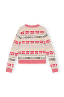 Logo Wool Mix Cardigan Ganni
