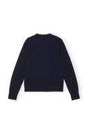 Graphic O-neck Pullover Flower Ganni