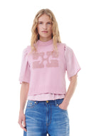 GILET PINK GRAPHIC WOOL MIX Ganni