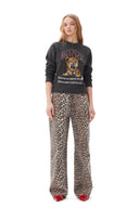 Pull Dark Grey Graphic Tiger Ganni