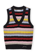 Gilet Striped Multicolour Ganni