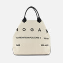 Sac Shopping Hogan Script Grande Ivoire Noir Hogan
