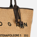 Hogan Address Shopping Bag Small Brown Ivory