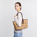 Hogan Address Shopping Bag Small Brown Ivory