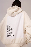 Hoodie Come in offwhite liv bergen