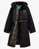 Barbour x GANNI Peplum Longline Quilted Jacket