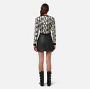 Cardigan cropped en viscose gaufrée elisabetta franchi