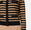Cardigan en laine rayée
