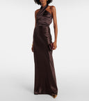 alberta dress dark chocolate veronica beard