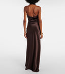 alberta dress dark chocolate veronica beard