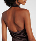 alberta dress dark chocolate veronica beard