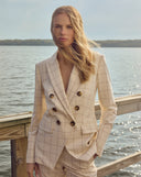 Charleston Plaid Dickey Jacket Ecru/Deep Ochre