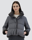 CAPE EN CASHMERE SETA ET NEW LADY FAUX FUR HERNO