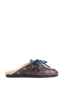 Mule Posa fur leather coffee