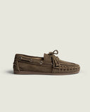 chaussure Posa boat loafer fringe brushed suede chocolate