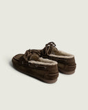 Posa Boat Loafer Veg Shearling Dark Brown