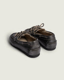 Posa Boat Loafer Brushed Leather Black