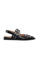 BALLERINES BLACK FEMININE BUCKLE Ganni