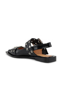 BALLERINES BLACK FEMININE BUCKLE Ganni
