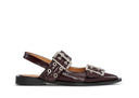 Ballerines Burgundy Feminine Buckle Ganni