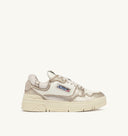 BASKET CLC LOW EN CUIR ET DAIM PLATINE