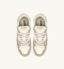 BASKET CLC LOW EN CUIR ET DAIM PLATINE